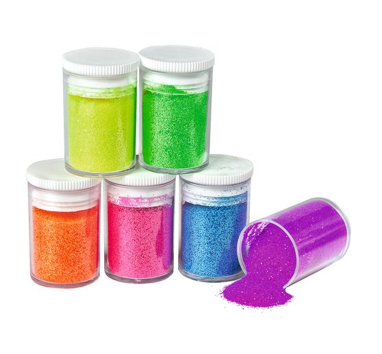 Glitter Set of 6 Neon