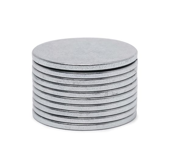 VBS Magneten "Extra sterk", plat, Ø 15 mm, 10 stuks