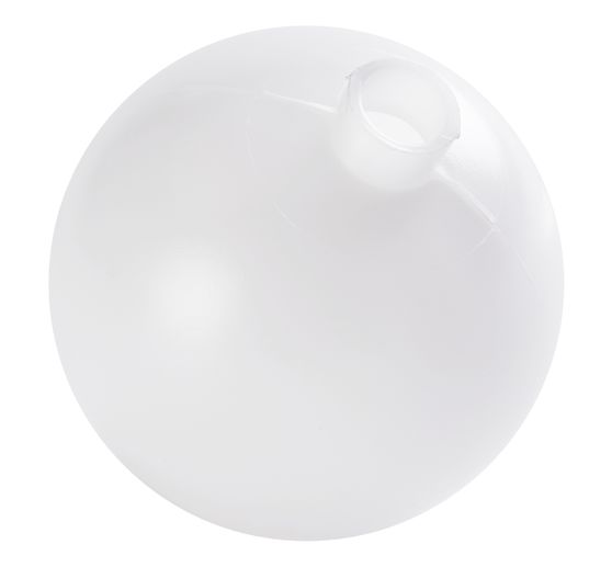 Plastic ball with socket, white