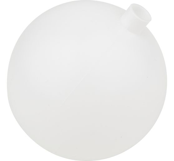 Plastic ball with socket, white