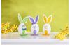 Plastic egg white, with socket, 8 x 6 cm