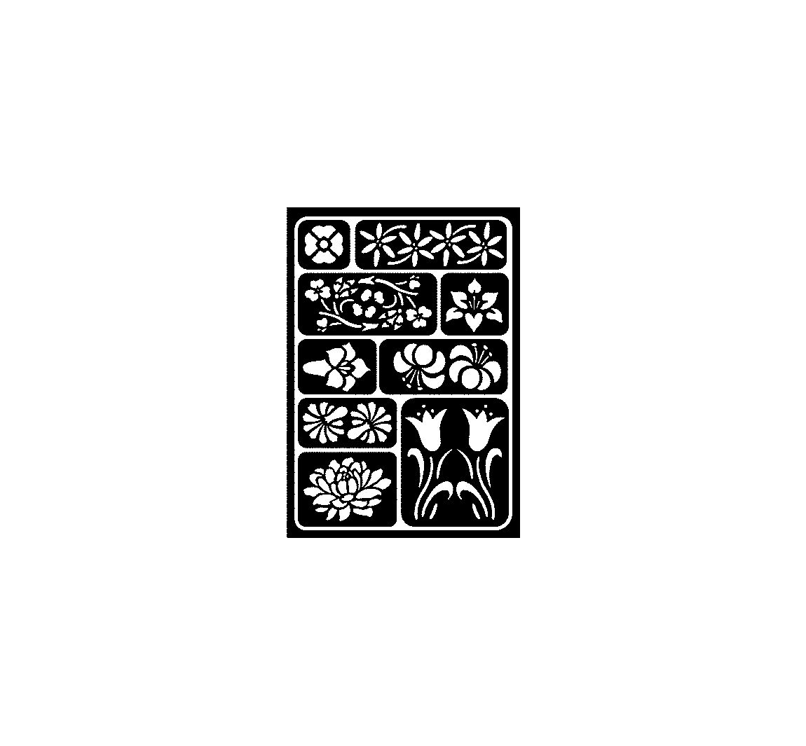 VBS Stencil, zelfklevend, DIN A5 - Bloemen