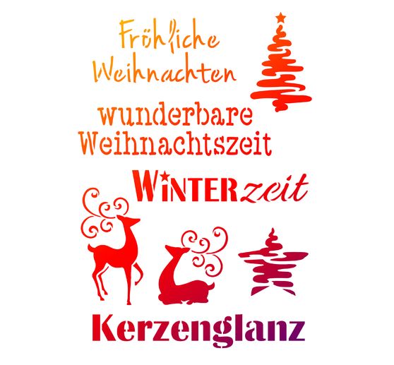 Stencil "Christmas Motifs + Writings"