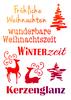 Sjabloon "Kerstmotieven + Schriften"