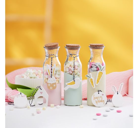 VBS Glass bottles "Milk", set of 3