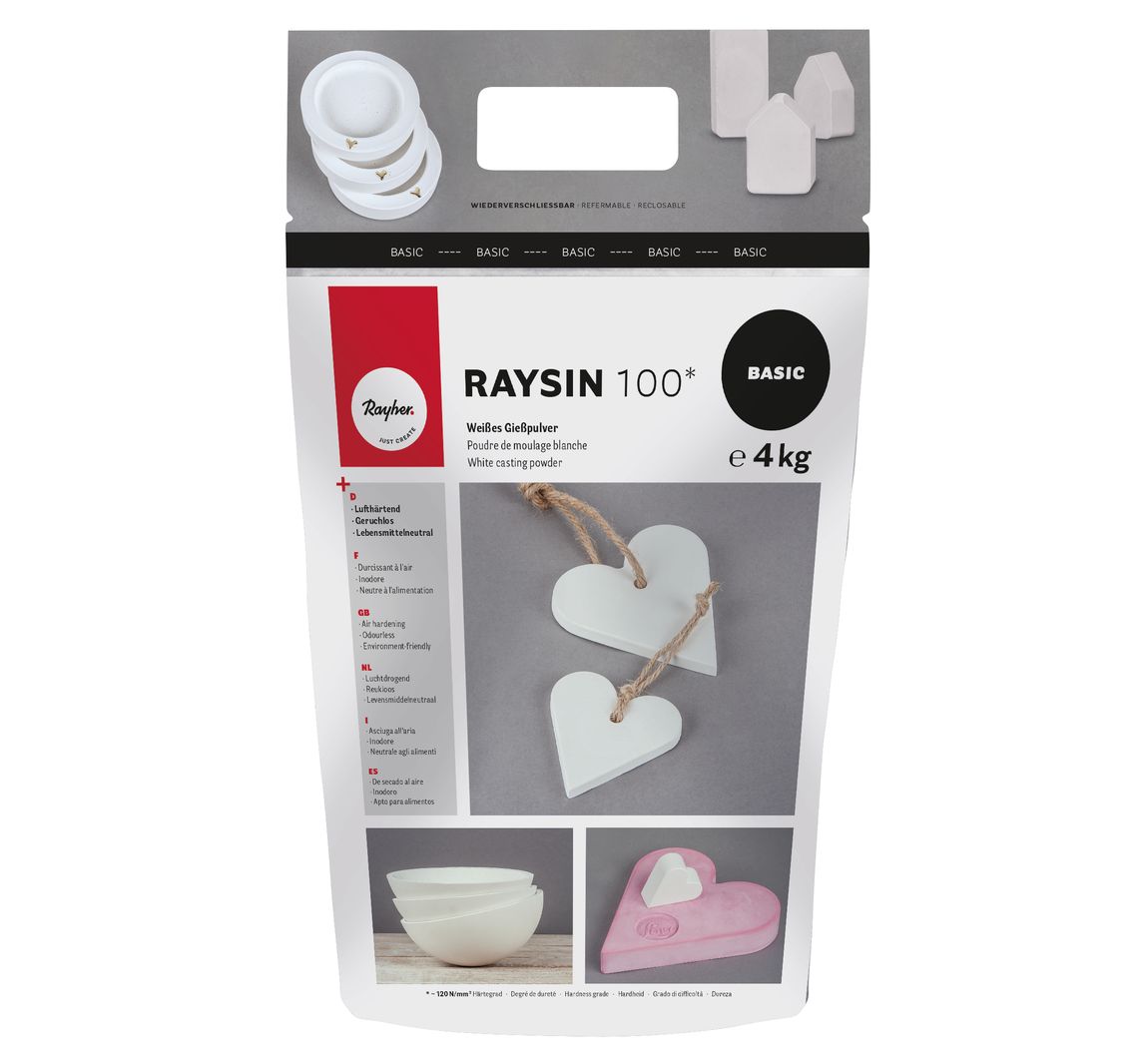 Gietpoeder "Raysin 100", wit - 4 kg