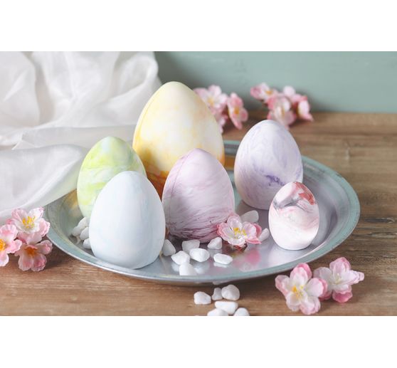 Acrylic egg with hole, 10 cm