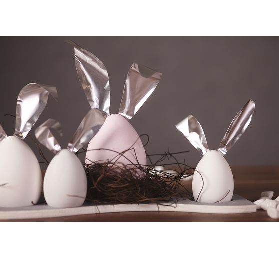 Acrylic egg with hole, 10 cm