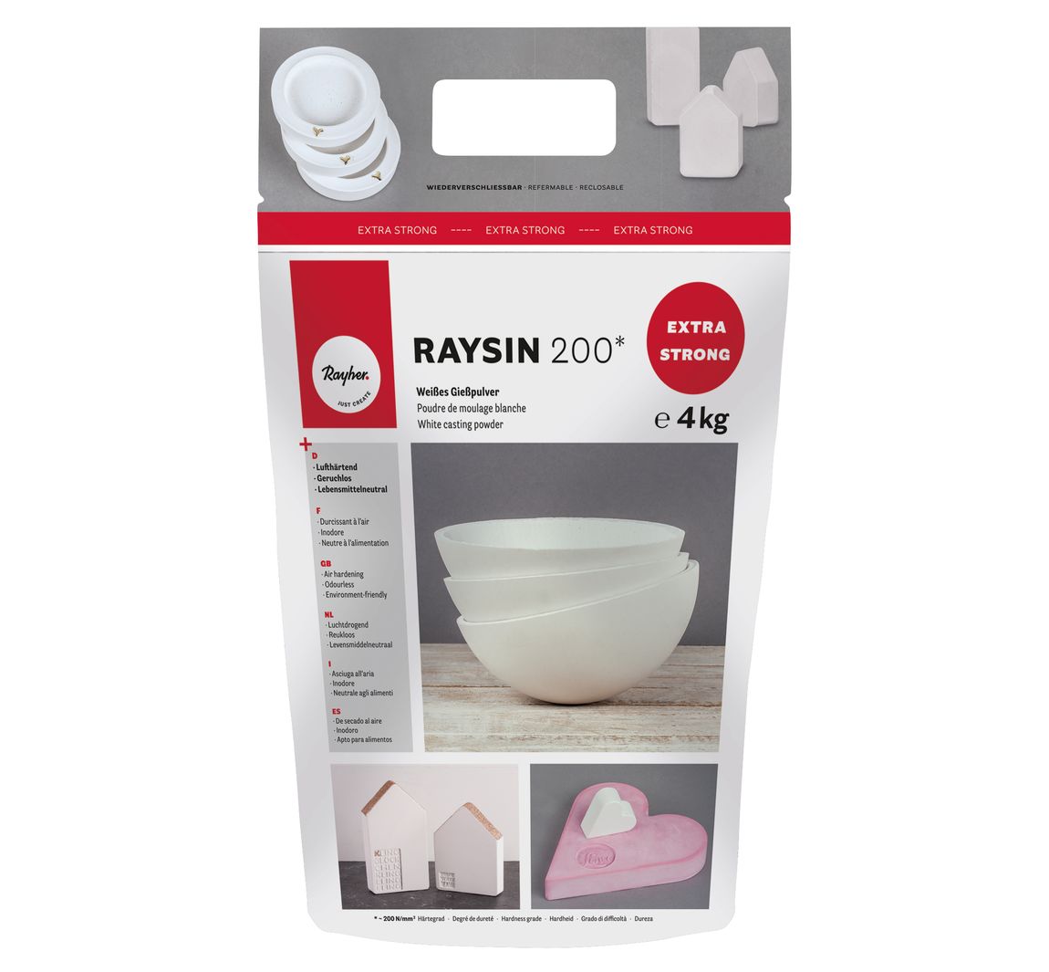 Gietpoeder "Raysin 200", wit - 4 kg