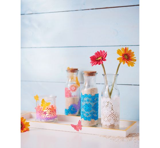 VBS Glass bottles "Milk", set of 3