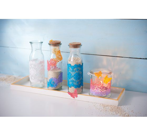 VBS Glass bottles "Milk", set of 3