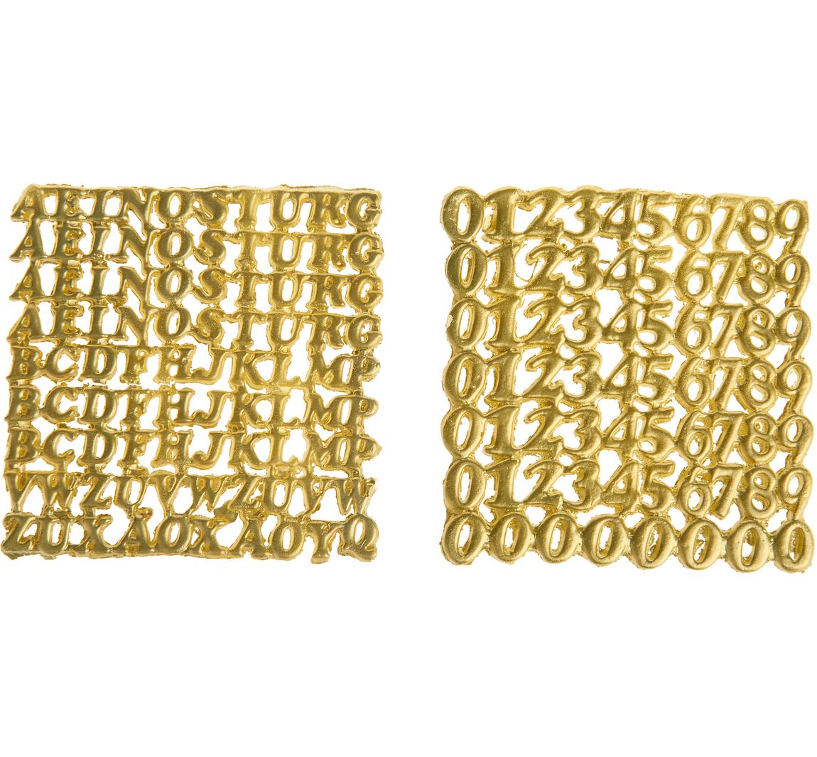 Wassenset "Cijfers & letters" - Goud