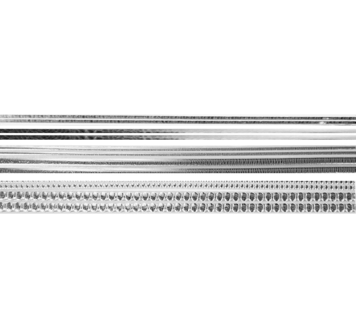 Decoratieve wasstrips assortiment - Zilver-Glanzend