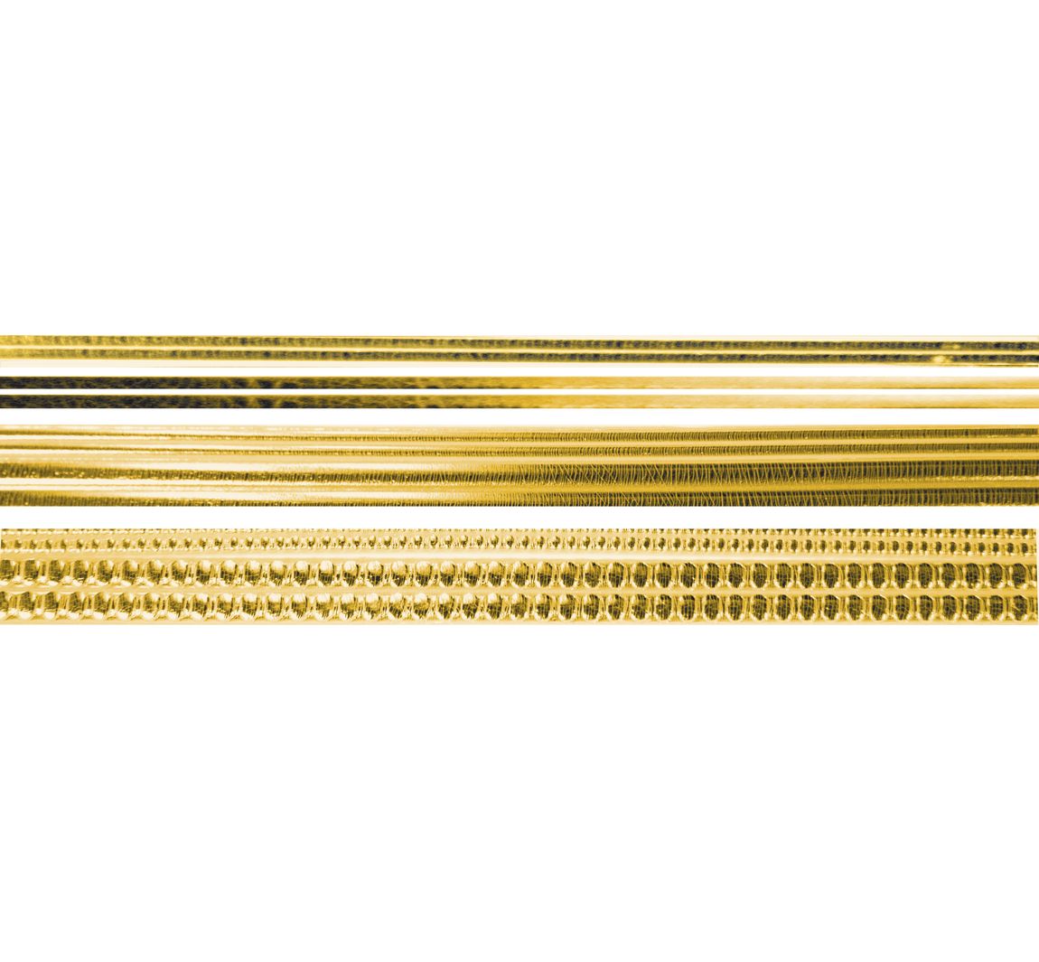 Decoratieve wasstrips assortiment - Goud-Glanzend