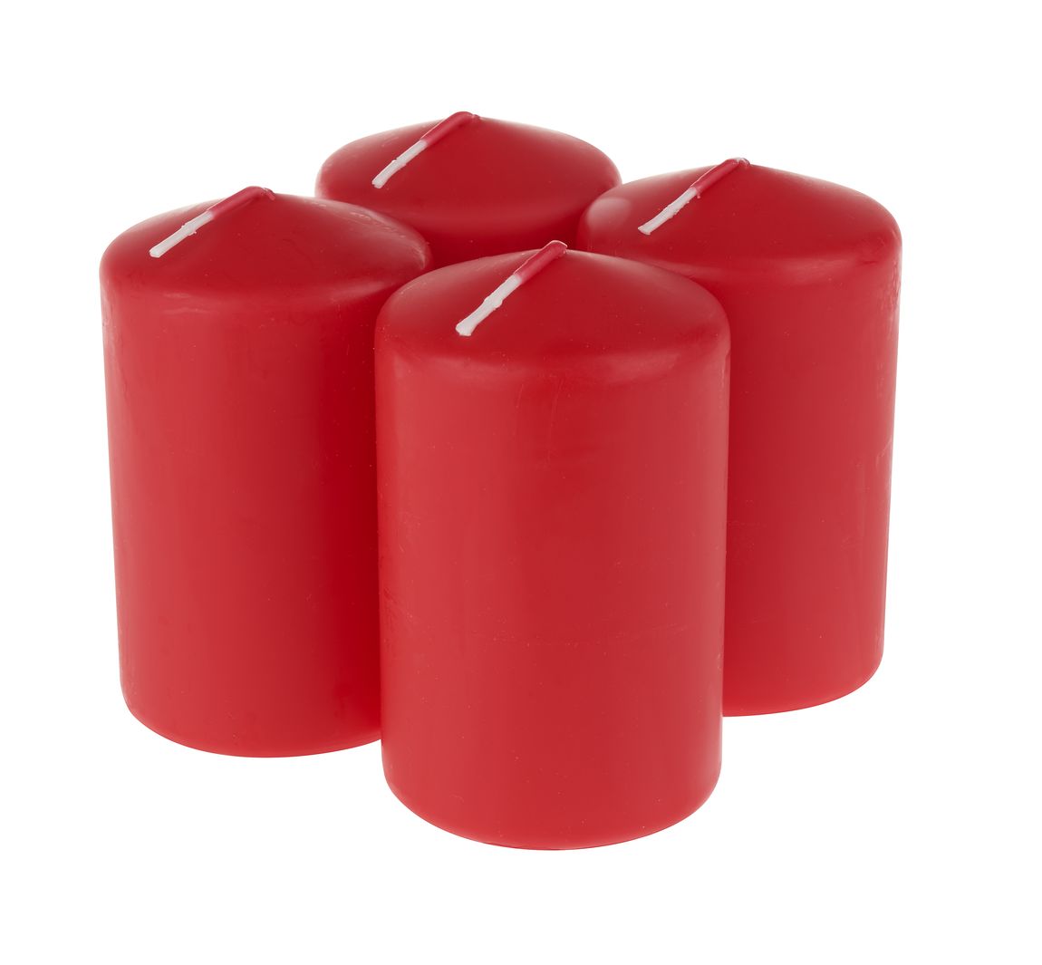 Kolomkaars, gedompeld, Rood, Ø 60mm