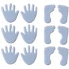 Wasmotief "Handen en voeten" Lichtblauw