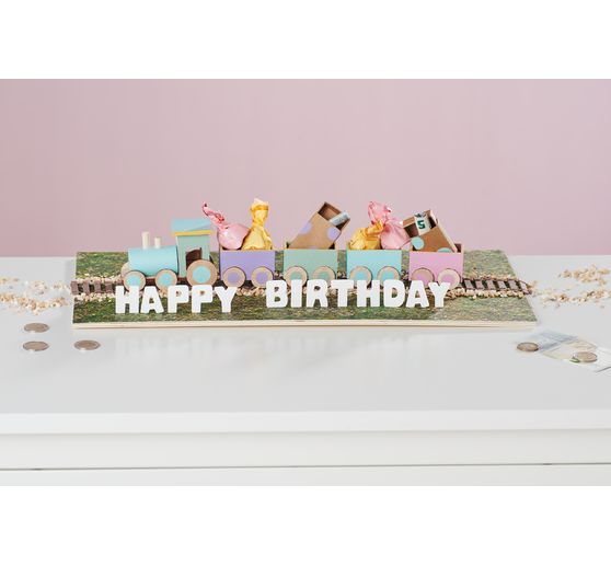 VBS Wooden letter set "Assorted - White", 156 pieces