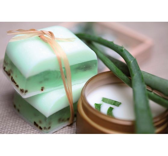 Glycerine organic soap "Aloe Vera", transparent