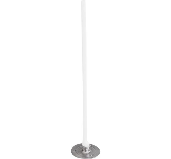 Candle wick round with base, waxed, 8 cm