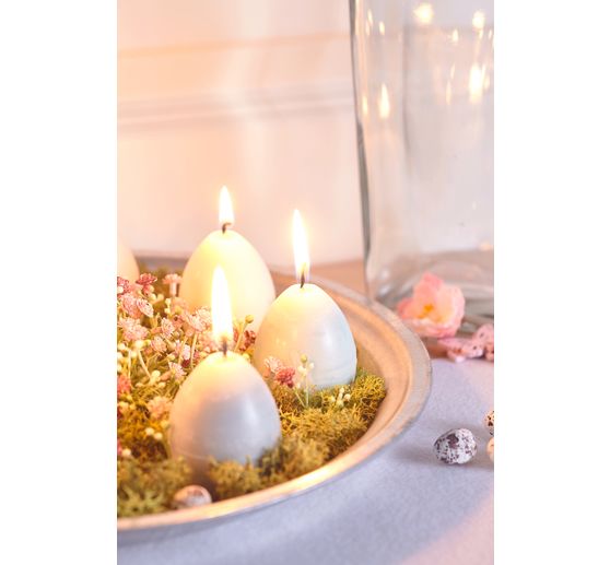 Candle wick round with base, waxed, 8 cm