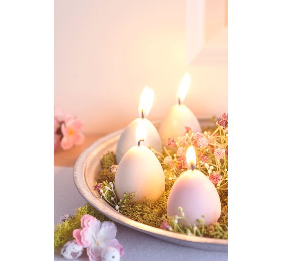 Candle wick round with base, waxed, 8 cm