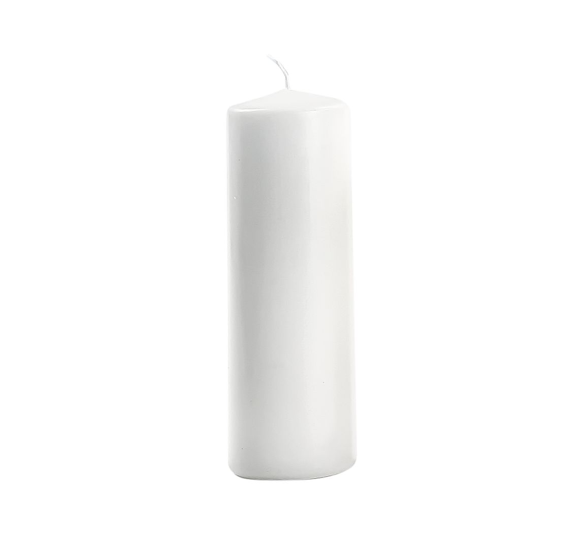Pilaar kaars platte kop 100/50mm - Wit