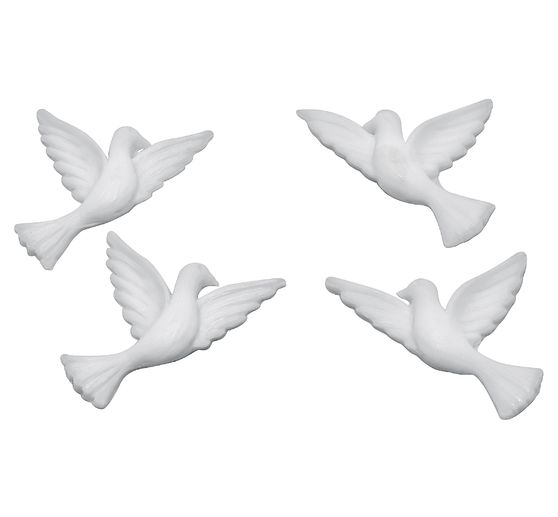 Wax motive pigeons, 40mm, 2 pairs