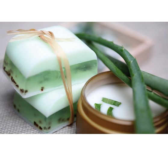 Glycerine organic soap "Aloe Vera", transparent