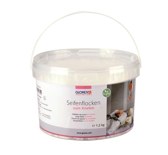 Soap flakes to knead, white