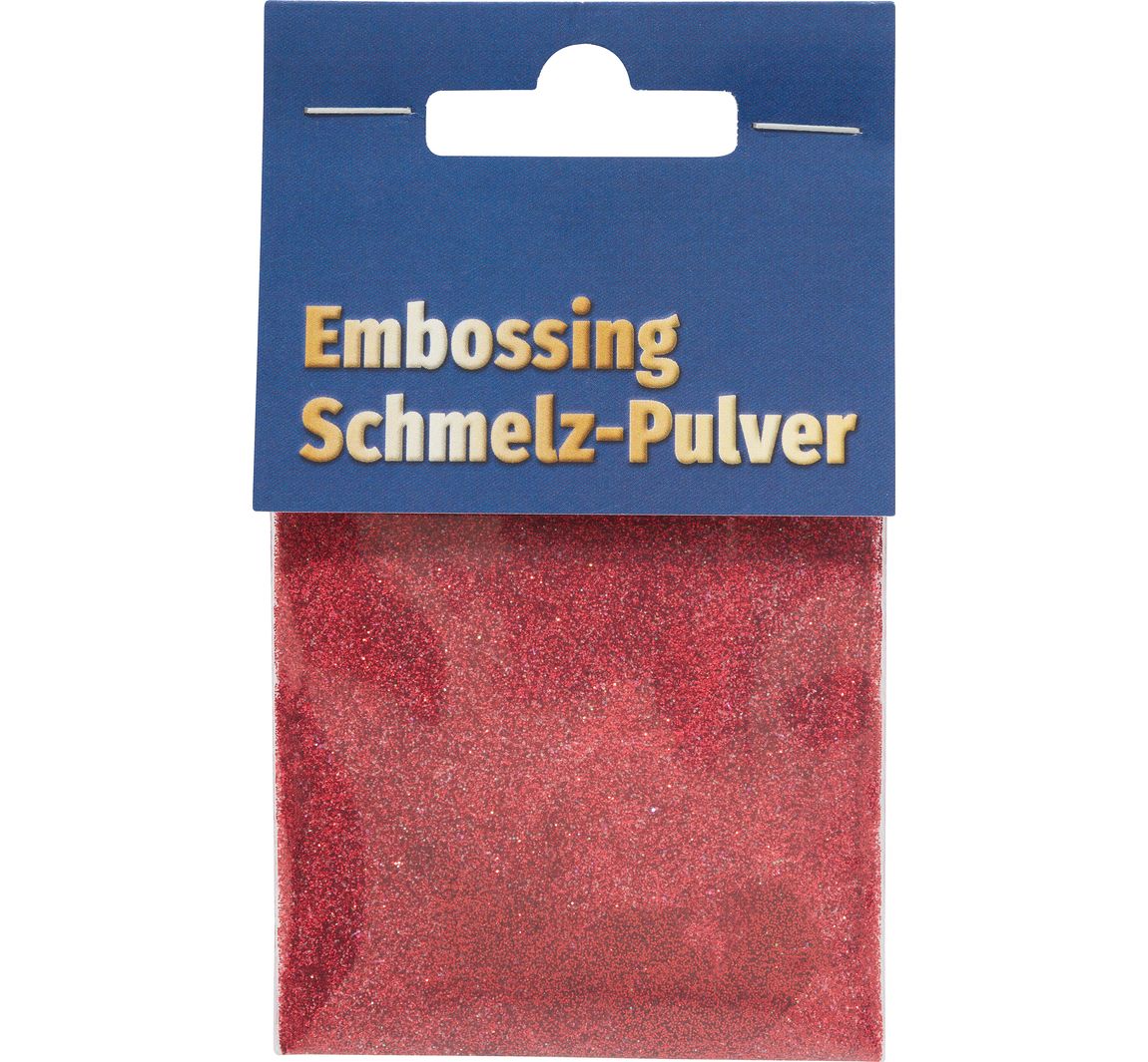 Bakpoeder voor embossing, 10 g - Glitter-Rood
