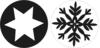 Relief inlay "Snowflake + star"