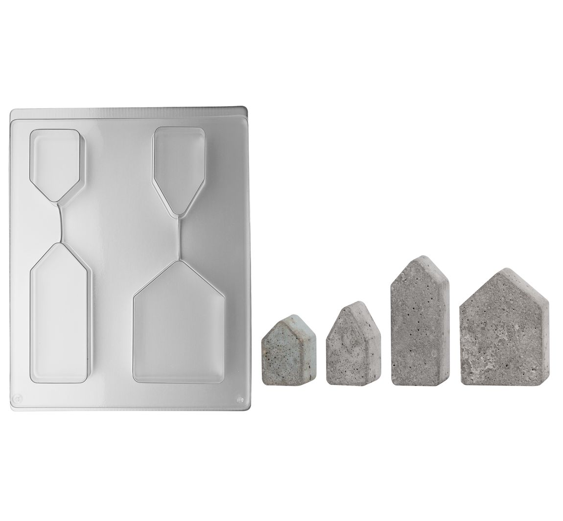 Gietvorm "4 huisjes"