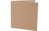 Dubbele kaarten met enveloppen "Kraftpapier", 12,5 x 12,5 cm, 50 stuks