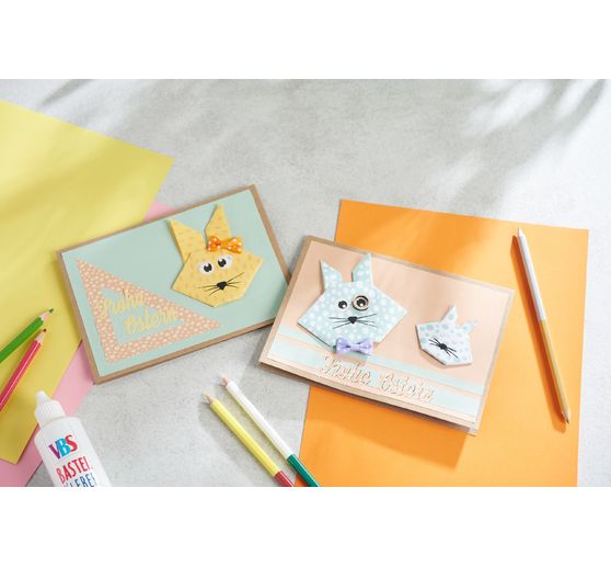 Vouwpapier-assortiment "Dieren", 60 vellen, incl. stickervel