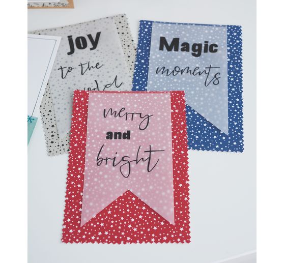 Motif cardboard "Grey Line", stars black
