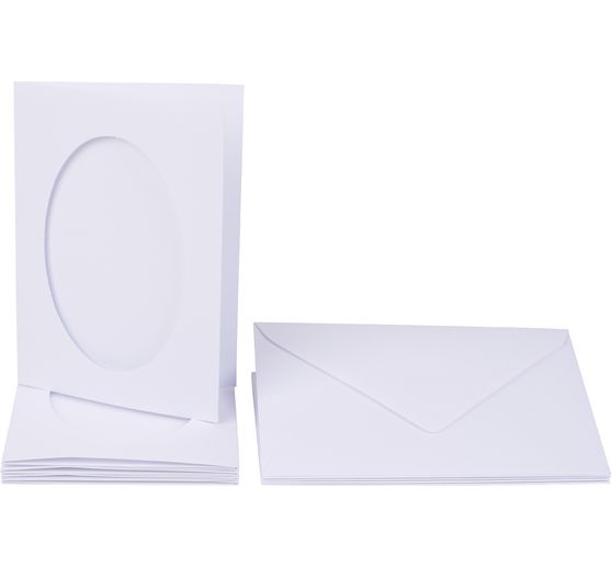 Passepartout cards "Oval", 10 pcs.