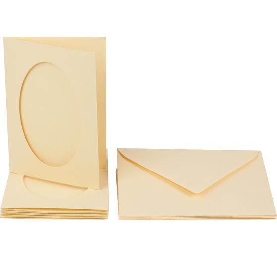 Passepartout cards "Oval", 10 pcs.