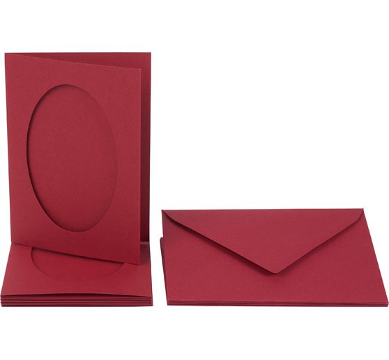 Passepartout cards "Oval", 10 pcs.