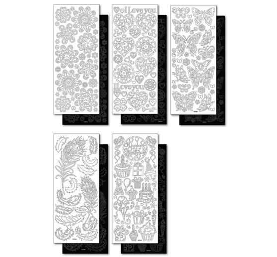 Relief sticker set "Black and white", all year