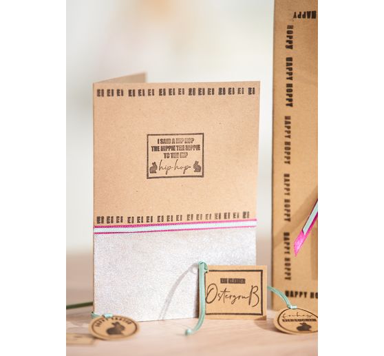 Dubbele kaarten met enveloppen "Kraftpapier", DIN A6, 50 stuks