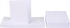 Dubbele kaarten met enveloppen "Wit", 12,5 x 12,5 cm, 50 stuks