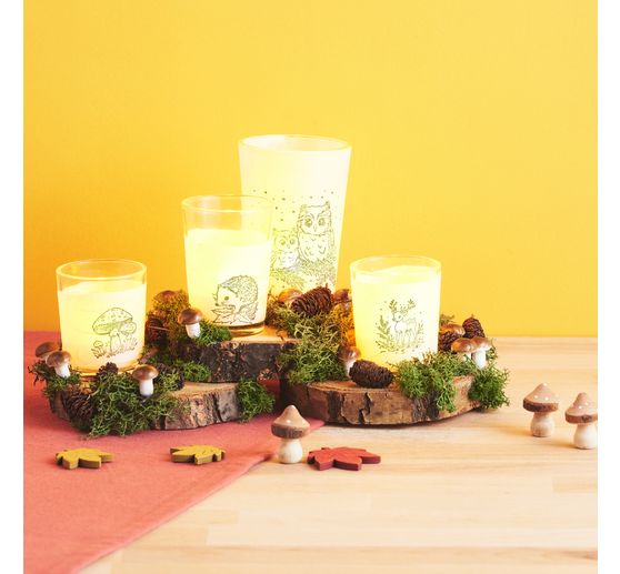 VBS LED tea lights, 4 pcs., with timer