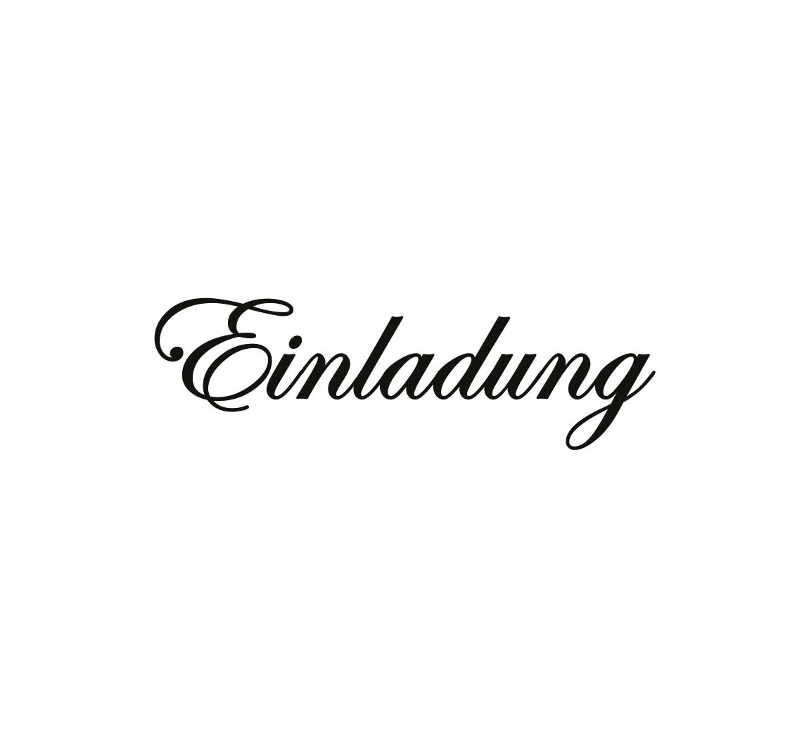 Houten stempel "Einladung"
