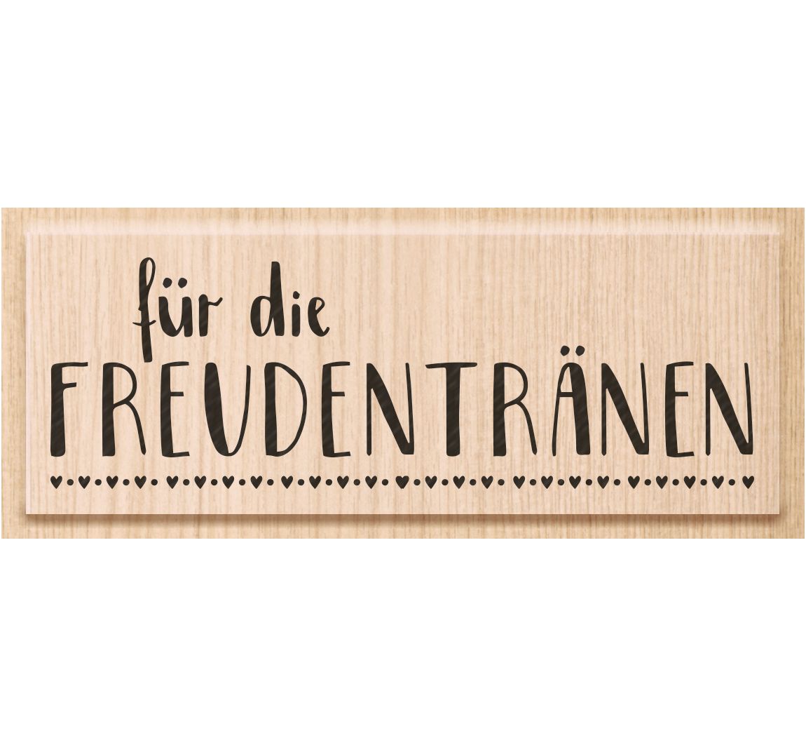 Houtstempel "Tranen van vreugde"
