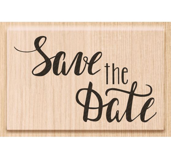 Wooden stamp "Save the Date"