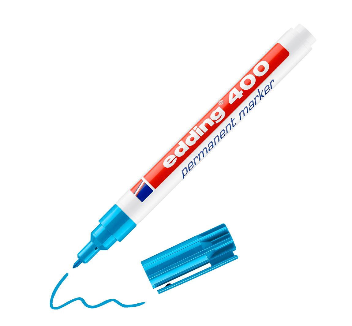 edding 400 "permanent marker" - Lichtblauw