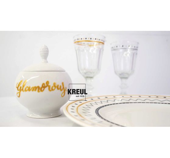 KREUL Glass & Porcelain Pen "Glamour", set of 4