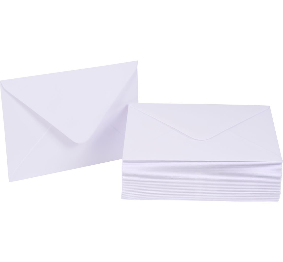 Enveloppen, 50 stuks - Wit
