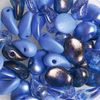 Glaskralen-Meng "Lili Petal Deluxes" Blauw