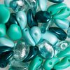 Glass beads-Mix "Lili Petal Deluxes" Turquoise